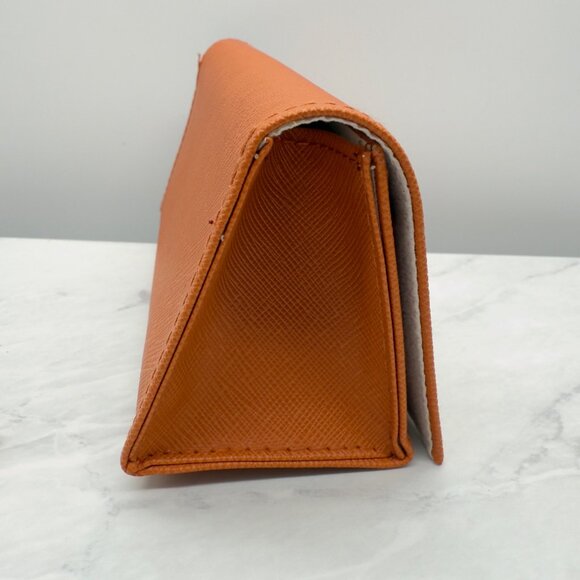 Tori Burch Orange Semi Hard Medium Magnetic Flip Top Sunglasses Case - Picture 5 of 9
